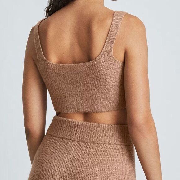 Everlane Cozy Stretch Knit Crop Tank Womens M Wool Yak Softcore Cozycore Fuzzy - Picture 3 of 12